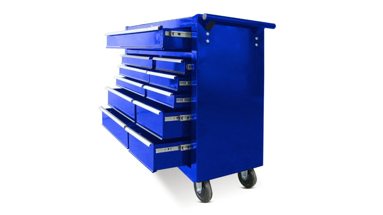 TSB Living 11 Drawer Rolling Tool Cabinet with Push Handle - Blue