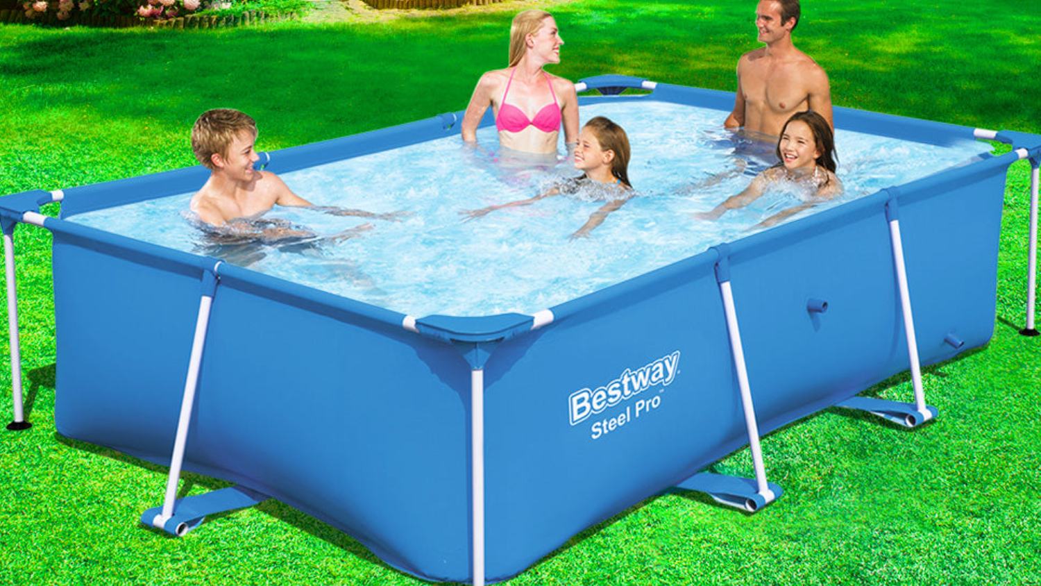 Bestway Steel Pro Rectangular Above Ground Pool 2.6m x 1.7m x 61cm