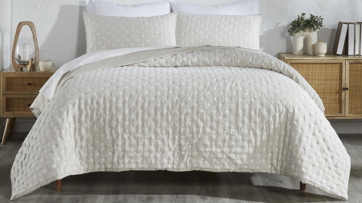 Clevedon Natural Coverlet Set by L'Avenue