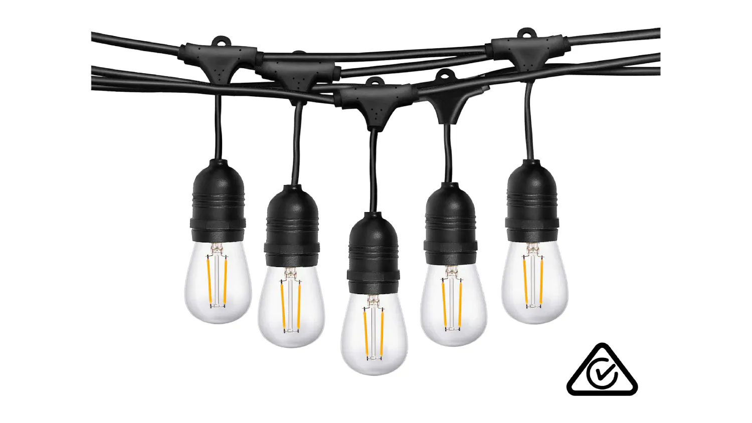 Socket String Edf TSB Living Suspended Socket LED Festoon Light String S14 11W 17m - Warm ...