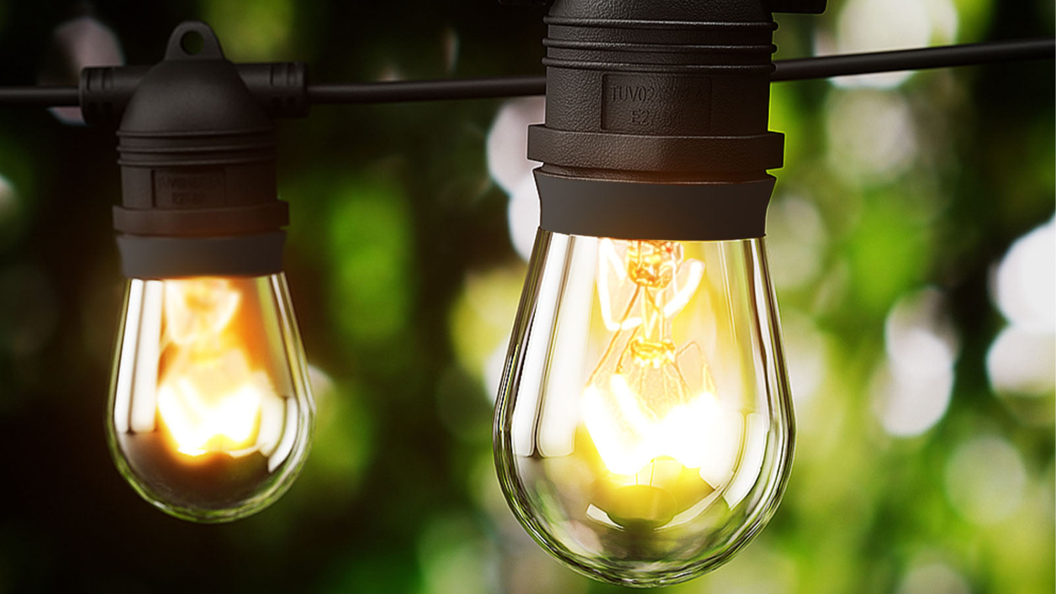 TSB Living Fixed Socket Tungsten Festoon Light String S14 11W 22m - Warm White