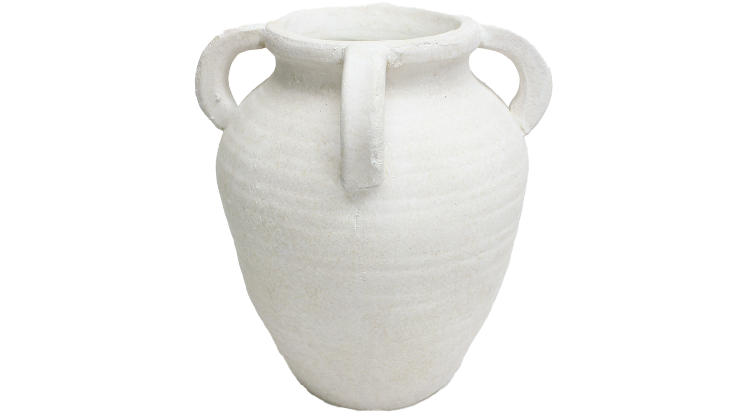 Amalfi White Terracotta Vase - 24.5cm