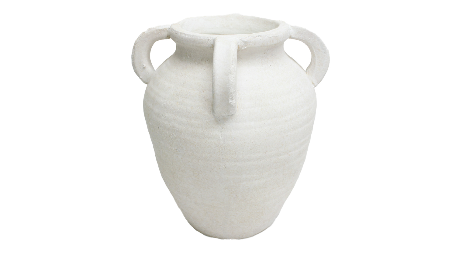 Amalfi White Terracotta Vase - 24.5cm