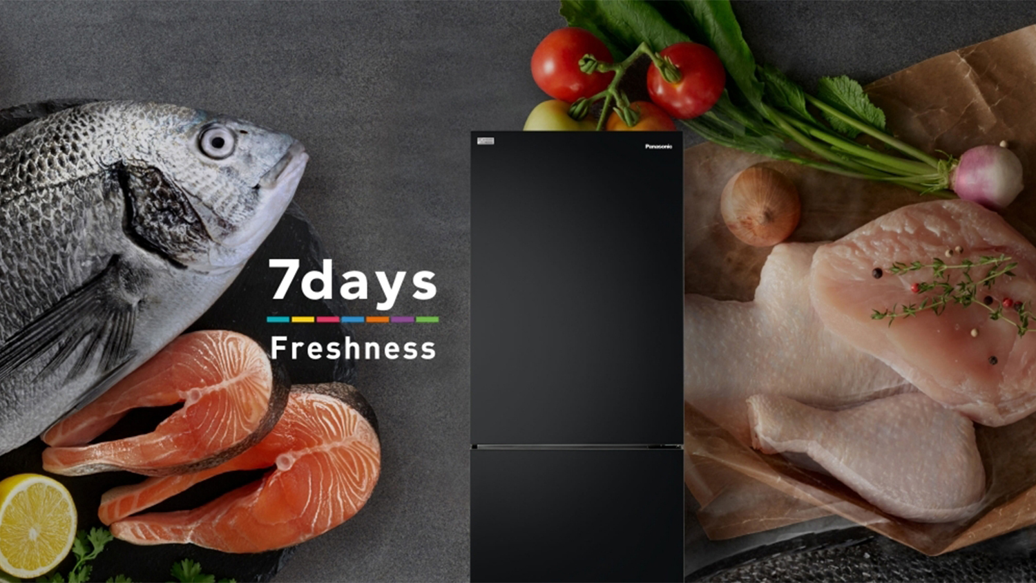 Panasonic 380L Bottom Mount Fridge Freezer - Black (NR-BX421BPKA)