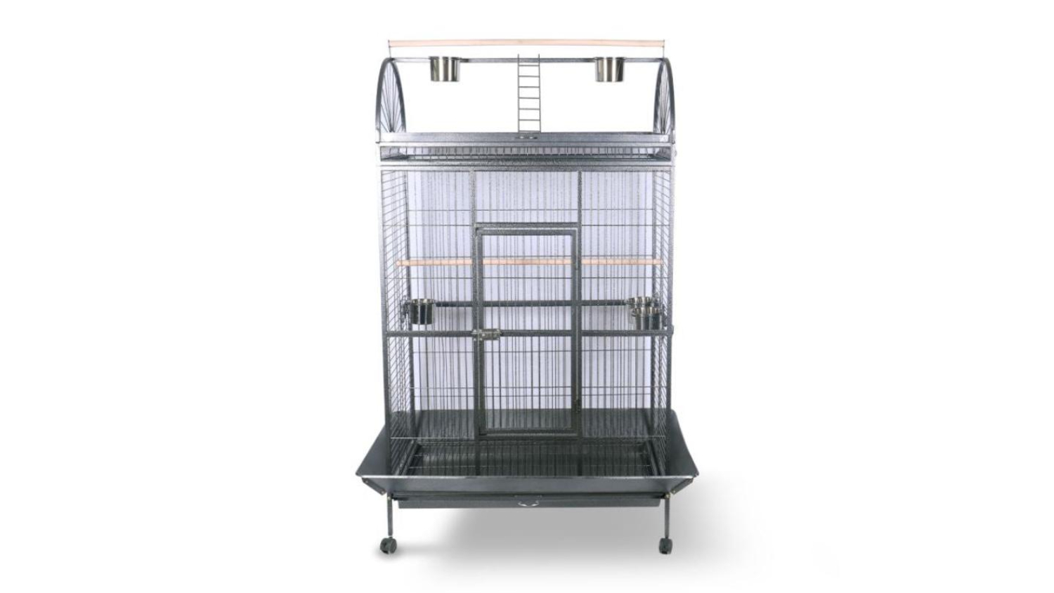 TSB Living Dome-Roof Bird Cage with Sliding Tray, Wheels, External Perch 178 x 102 x 61cm