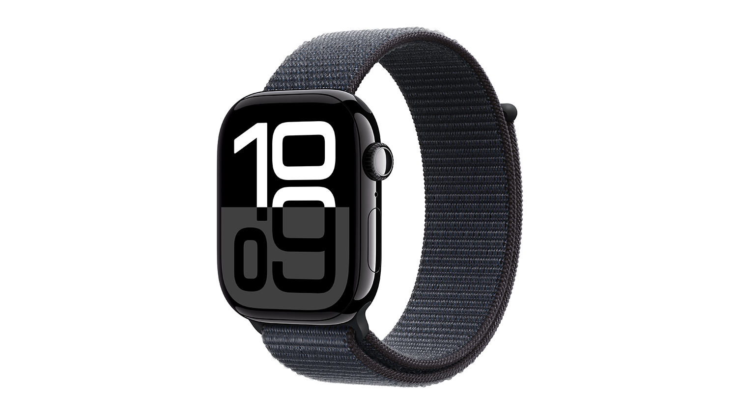 Apple Watch Series 10 - Jet Black Aluminium Case with Ink Sport Loop (46mm, GPS, Bluetooth)