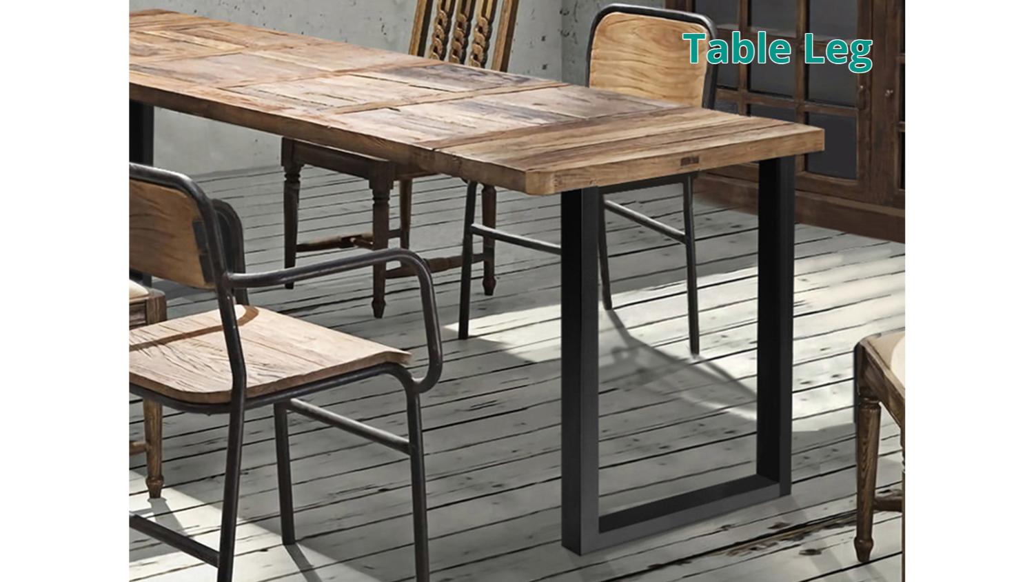 TSB Living Slimline Square Table Leg with Pre-Drilled Holes 2pcs. - Matte Black