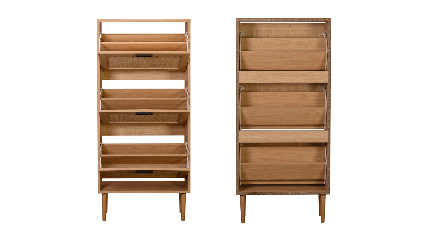 TSB Living "Naturlig" 3-Drawer Tall Shoe Rack