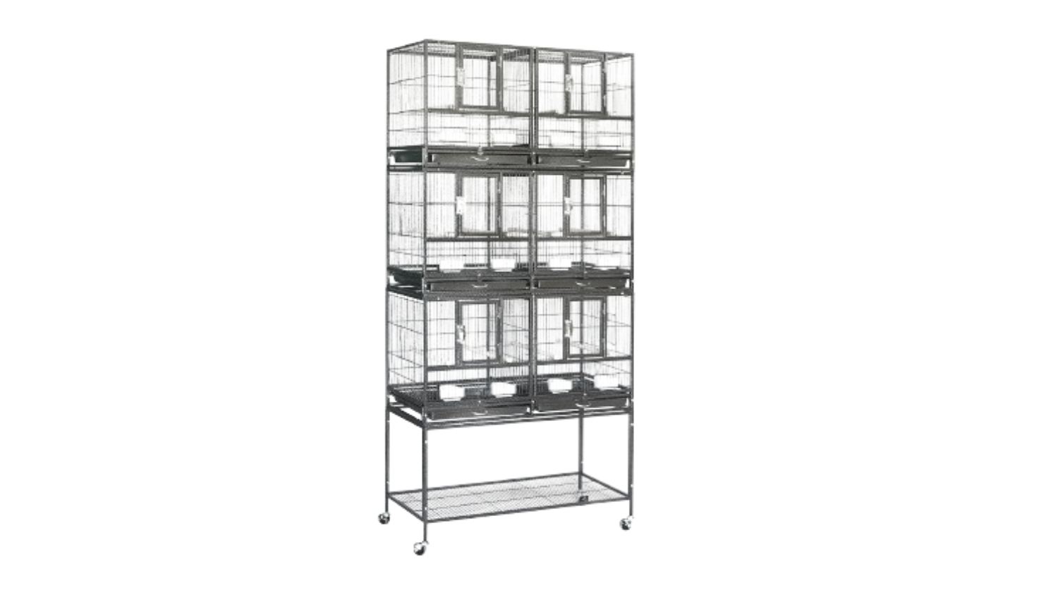 TSB Living Bird Cage System with Castors, Slide-Out Trays