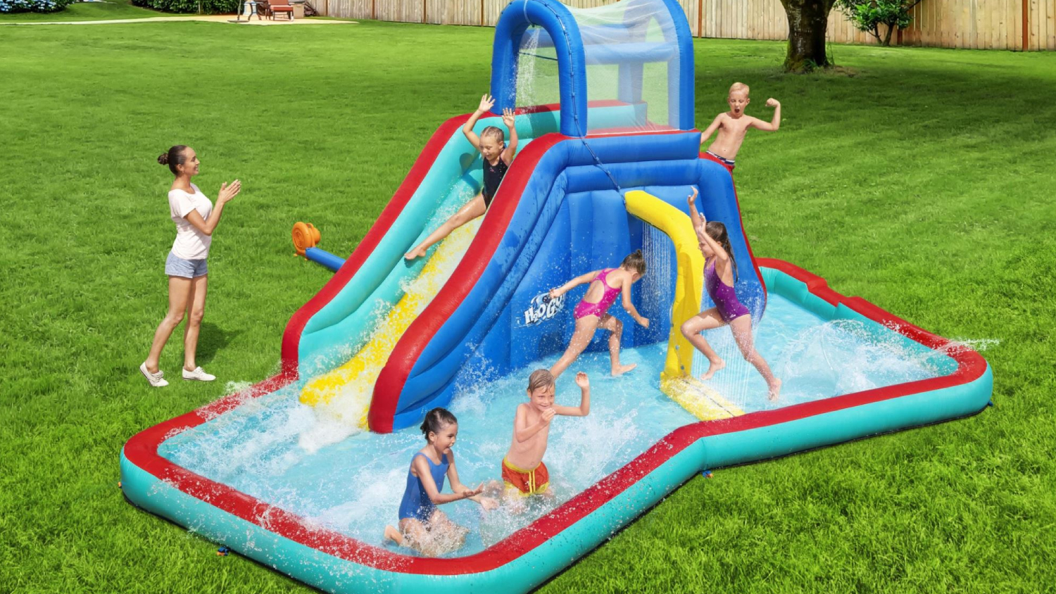 Bestway H2OGO! Waterfall Waves Inflatable Mega Water Park 5.7 x 4 x 2.7m