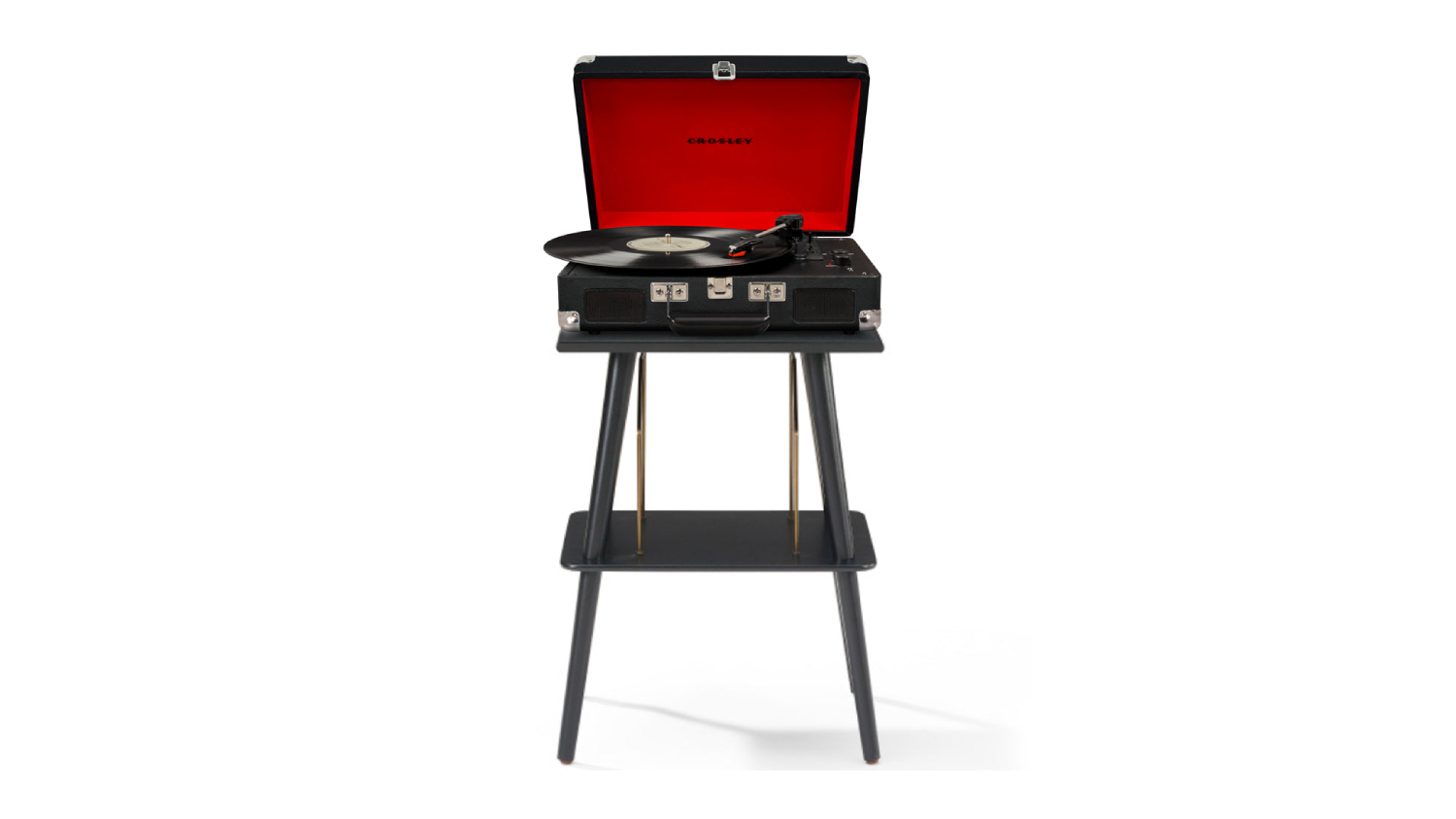 Crosley Cruiser Bluetooth Turntable with Storage Stand - Black