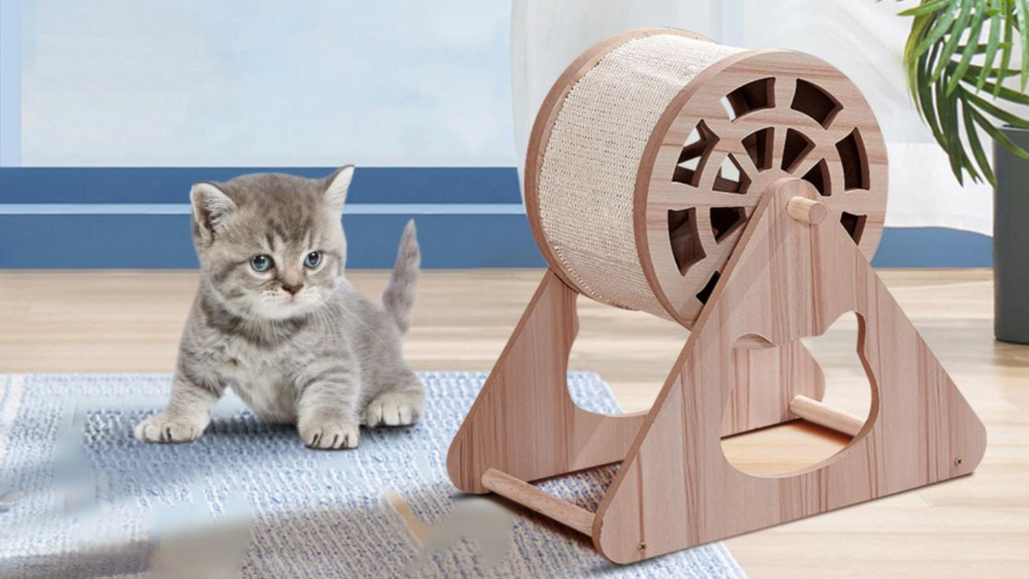 TSB Living Hemp Fabric Cat Scratching Wheel