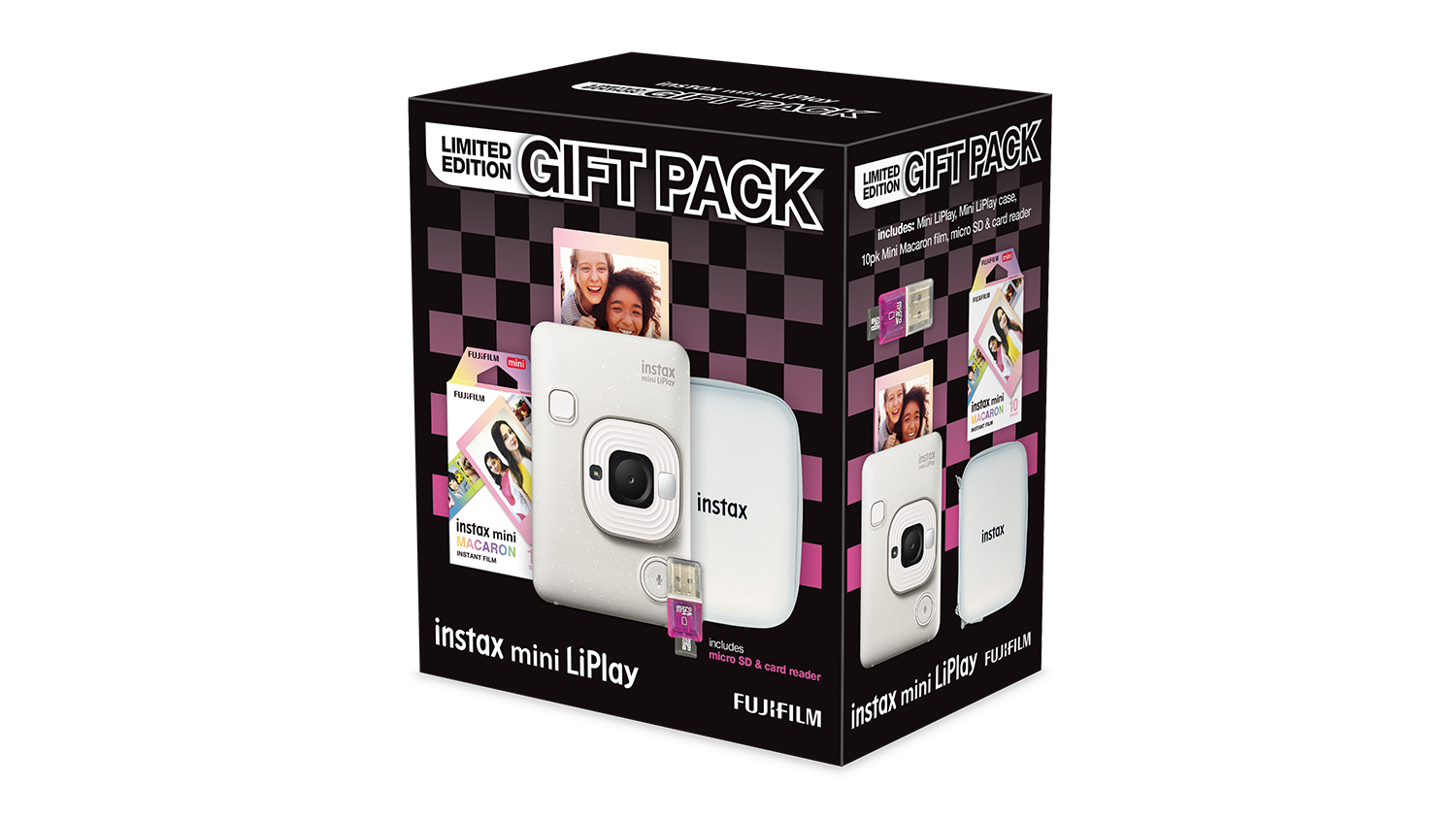 Instax Mini LiPlay Instant Film Camera - Misty White (2024 Limited Edition Gift Pack)
