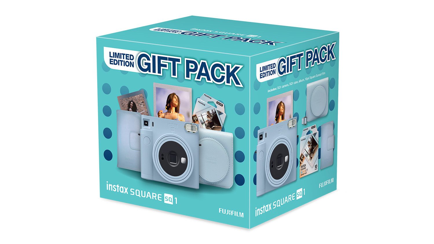 Instax Square SQ1 Instant Film Camera - Glacier Blue (2024 Limited Edition Gift Pack)