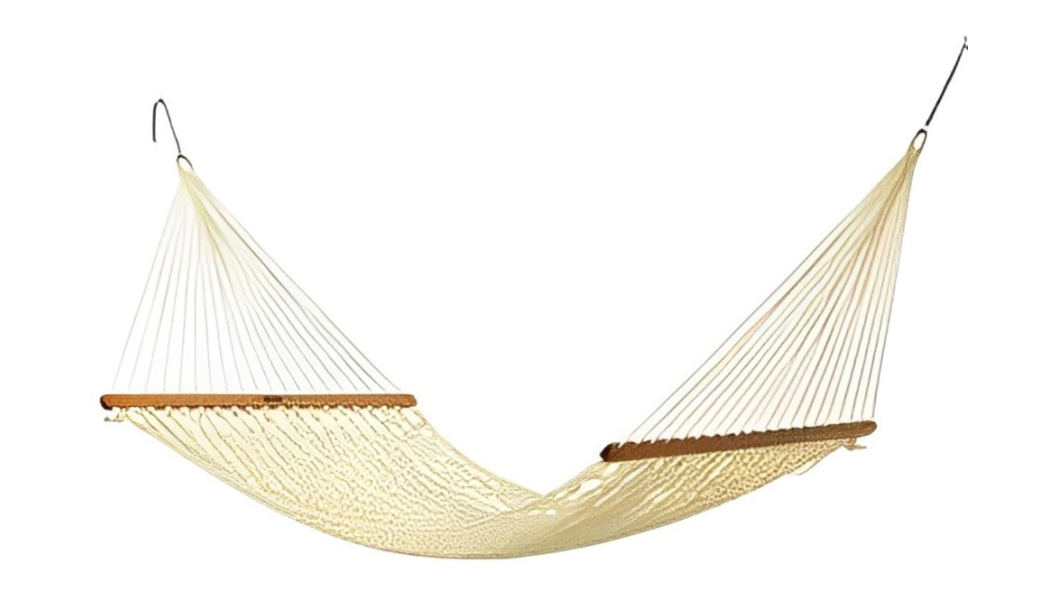 Easy Days Double Wide Polyester Rope Hammock - Creamy