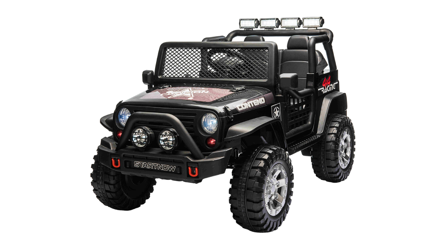 TSB Living Ride On Car - 2-Seater Rugged 4WD Inspired (Black)