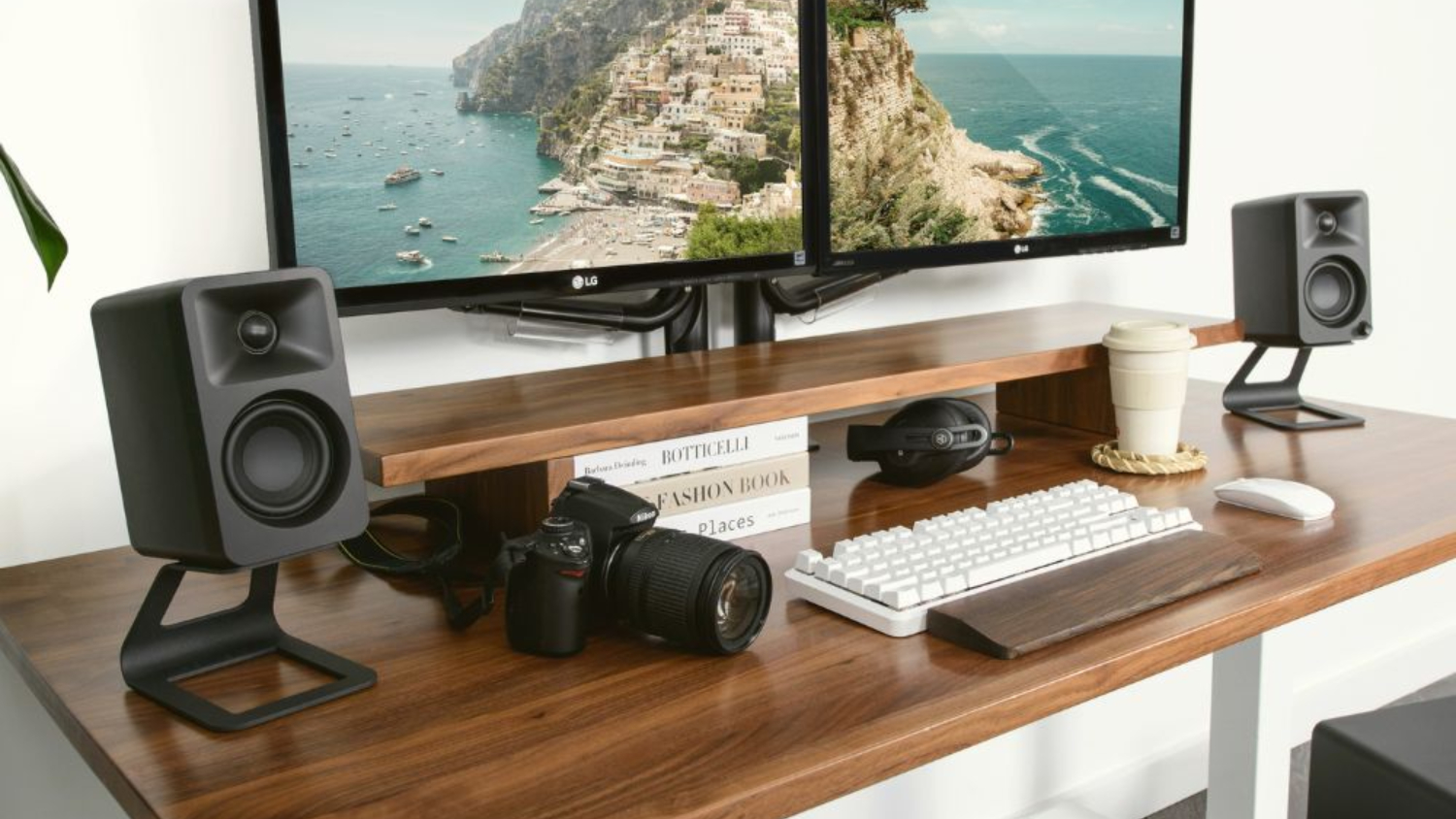 Kanto ORA 100W Powered Desktop Computer Speakers - Black