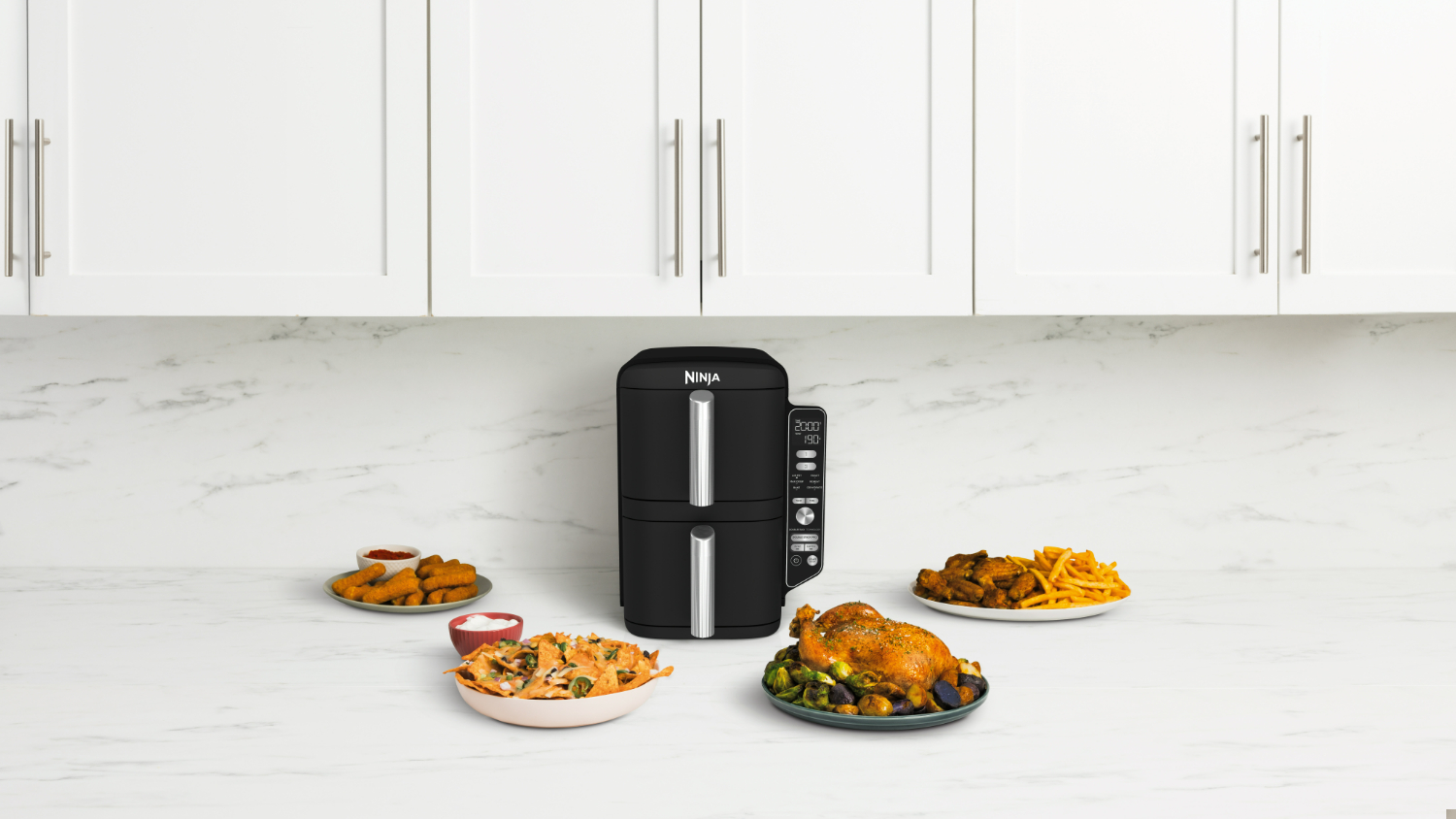 Ninja DoubleStack XXXL 2 Drawer 9.5L Air Fryer - Black (SL400)