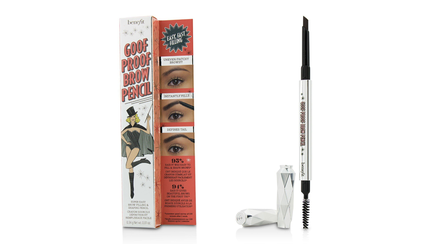 Benefit Goof Proof Brow Pencil - # 5 (Deep) - 0.34g/0.01oz