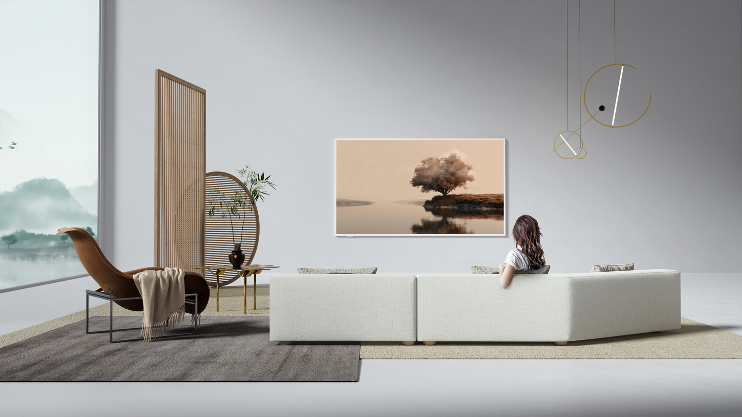 TCL 65" NXTframe A300W Smart 4K QLED TV (2024) with Google TV OS