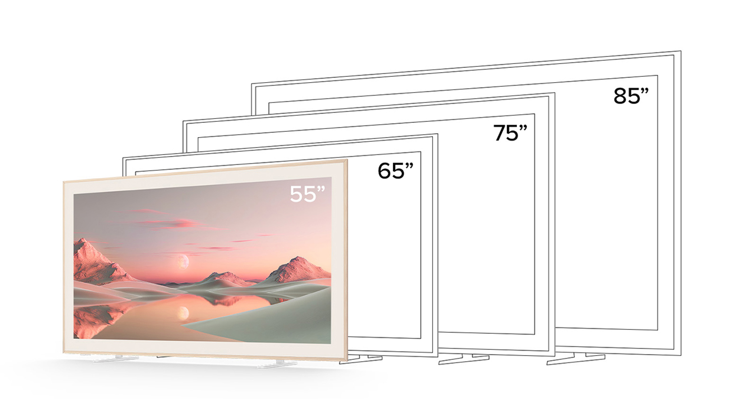 TCL 85" Frame for NXTframe TV - Dark Oak (FRM852A-O)