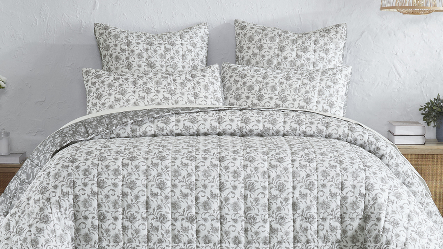 Balsam Charcoal Coverlet Set by L'Avenue