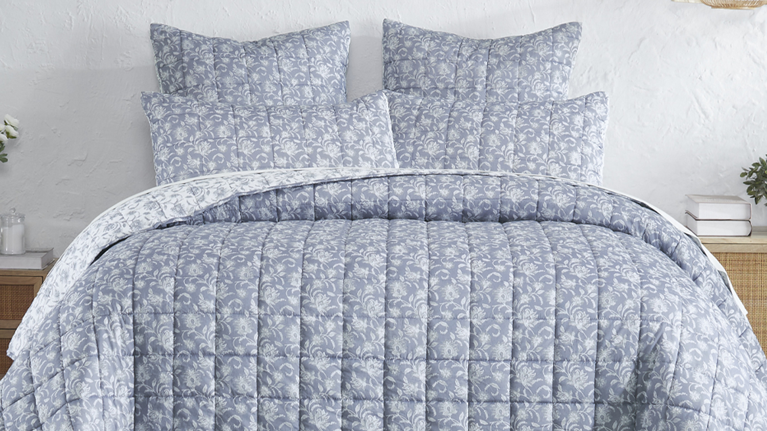 Balsam Navy Coverlet Set by L'Avenue