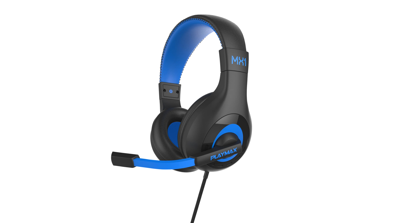 Playmax MX1 Wired Over-Ear Universal Gaming Headset - Black/Blue