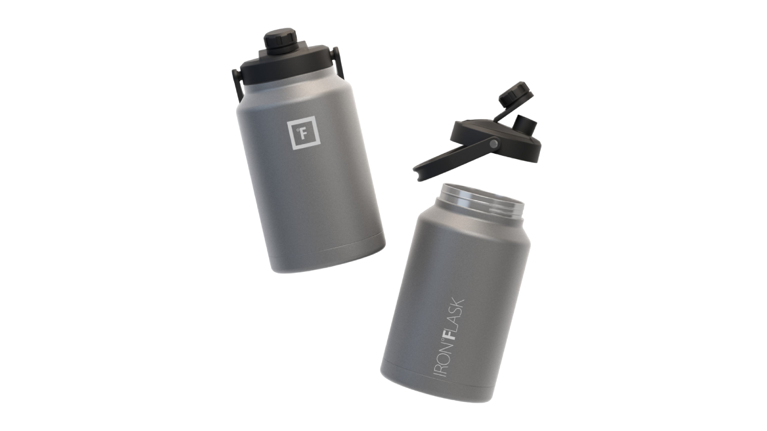 Iron Flask Stainless Steel VacuumInsulated Water Bottle with Spout Lid