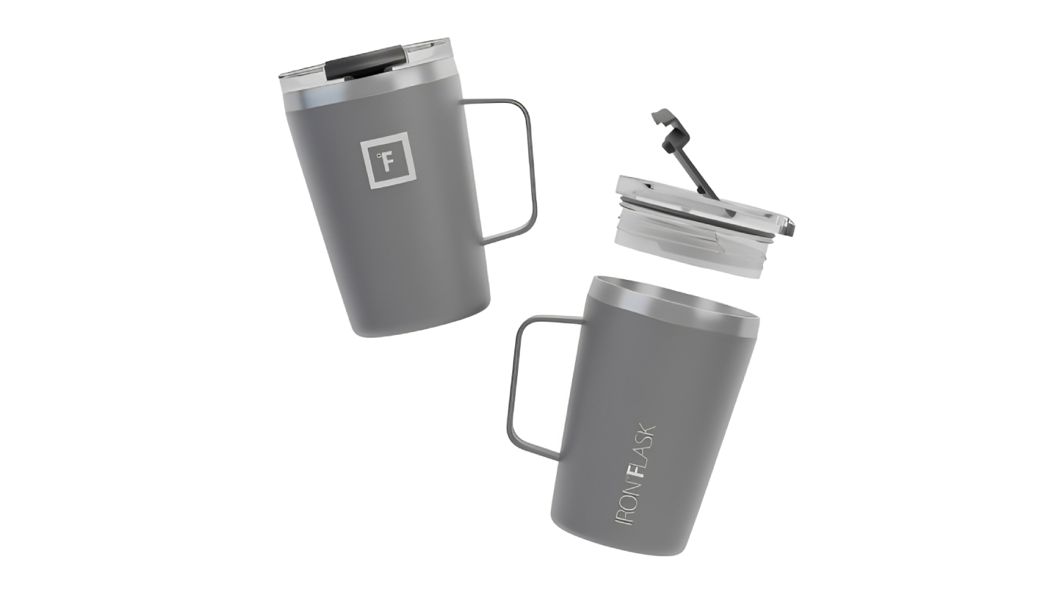 Iron Flask Stainless Steel VacuumInsulated Grip Coffee Travel Mug with