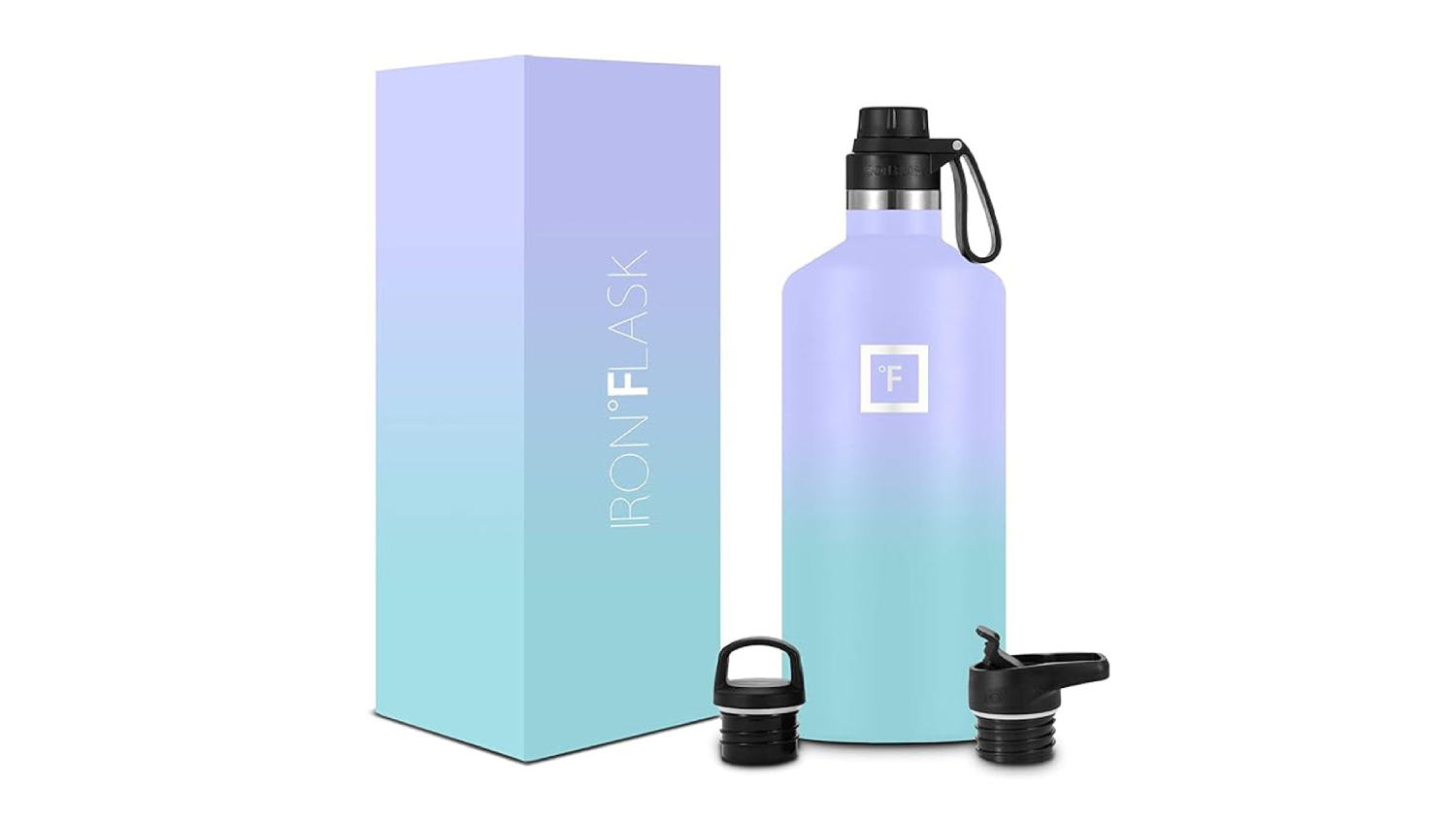 Iron Flask Stainless Steel VacuumInsulated Water Bottle with Spout Lid