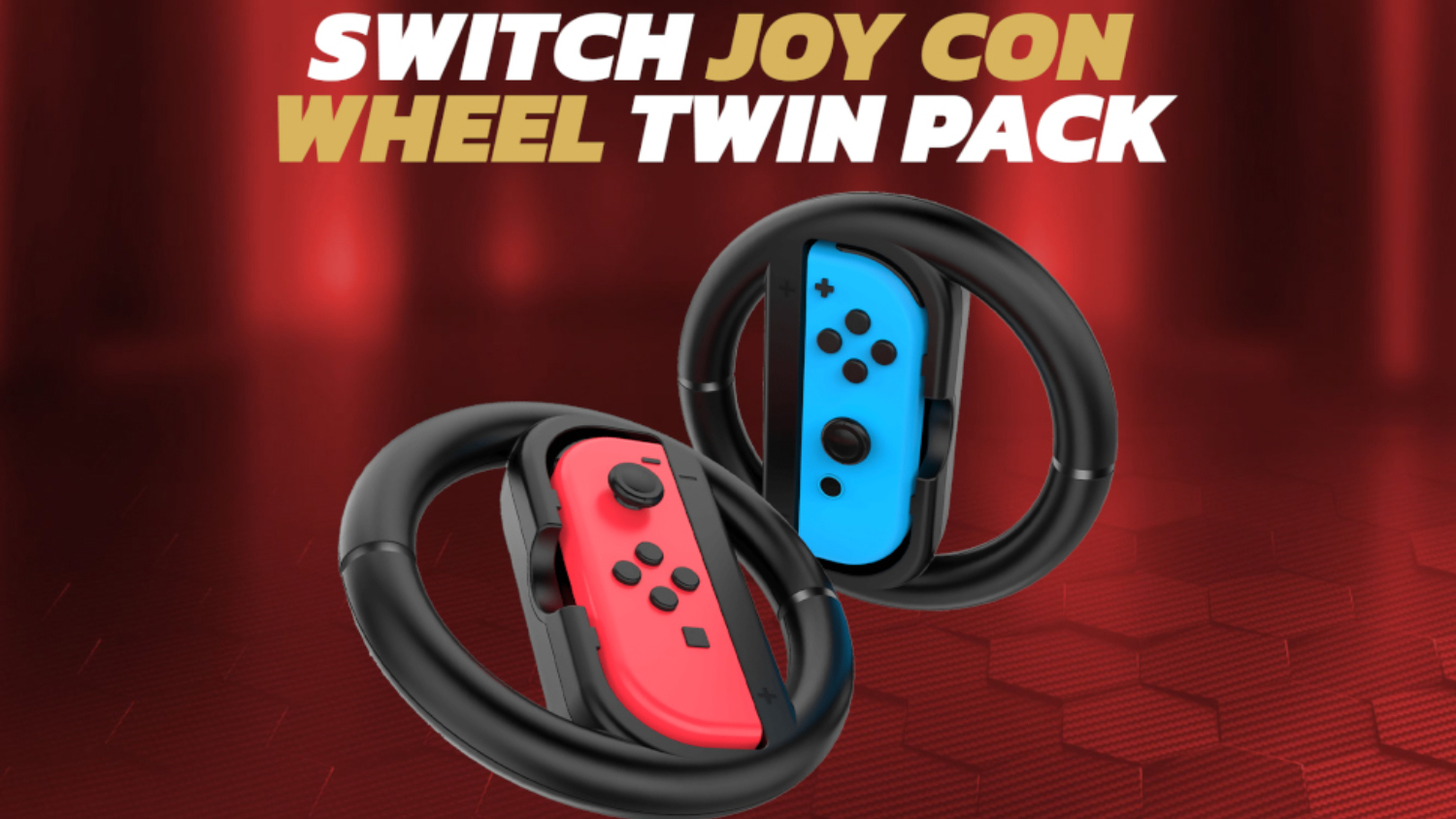 Powerwave Switch Joy Con Wheel for Nintendo Switch - Black (2 Pack)