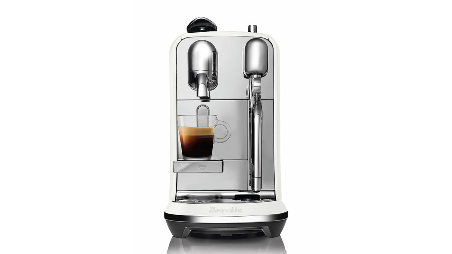A front view of a Nespresso Breville Creatista Plus Capsule Espresso Machine