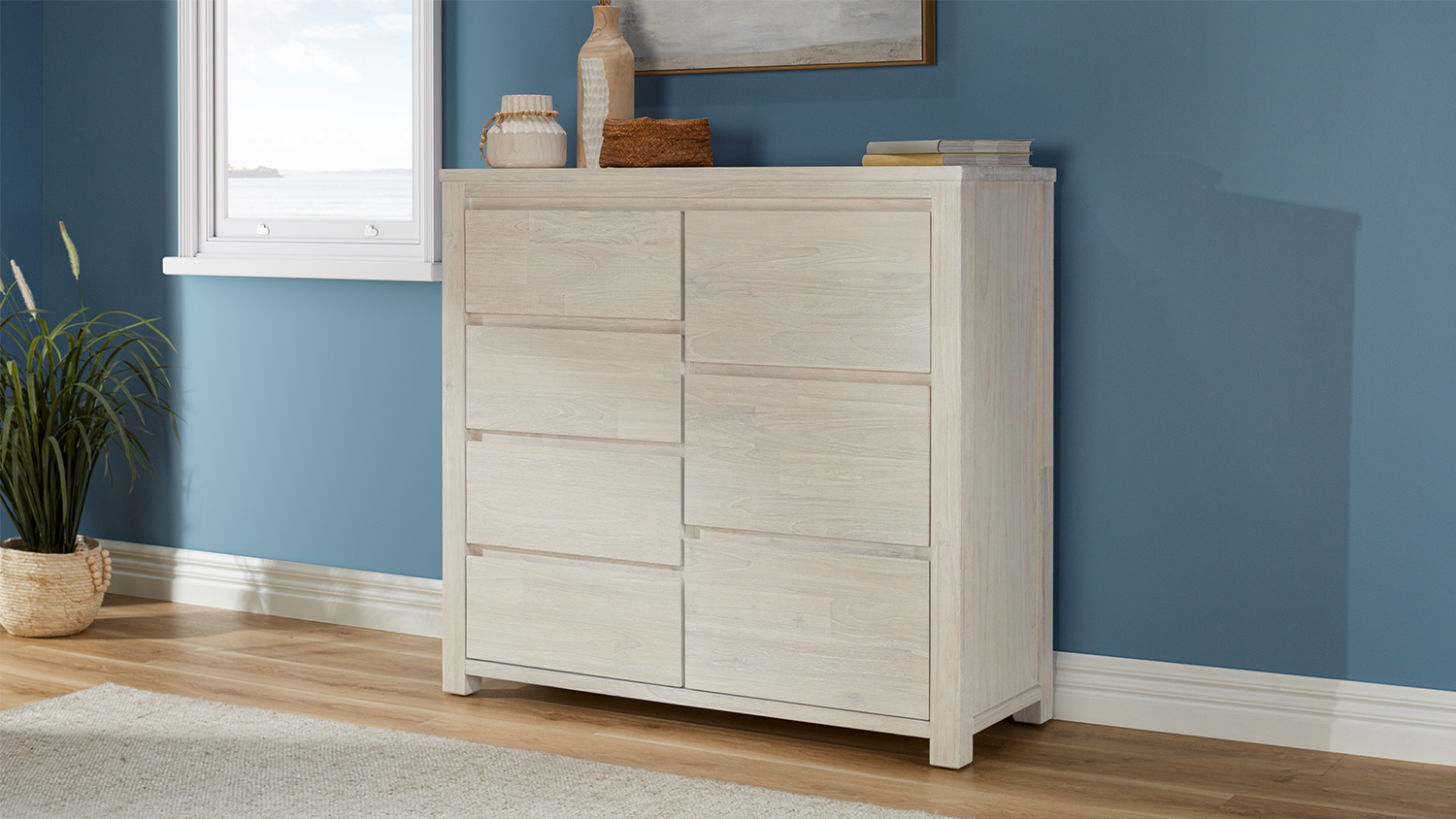 Palm Beach 4 Piece Queen Tallboy Bedroom Suite