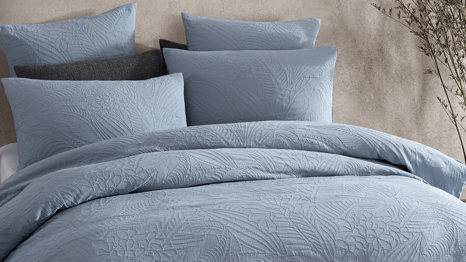 Kaia Slate Duvet Cover Set by Platinum