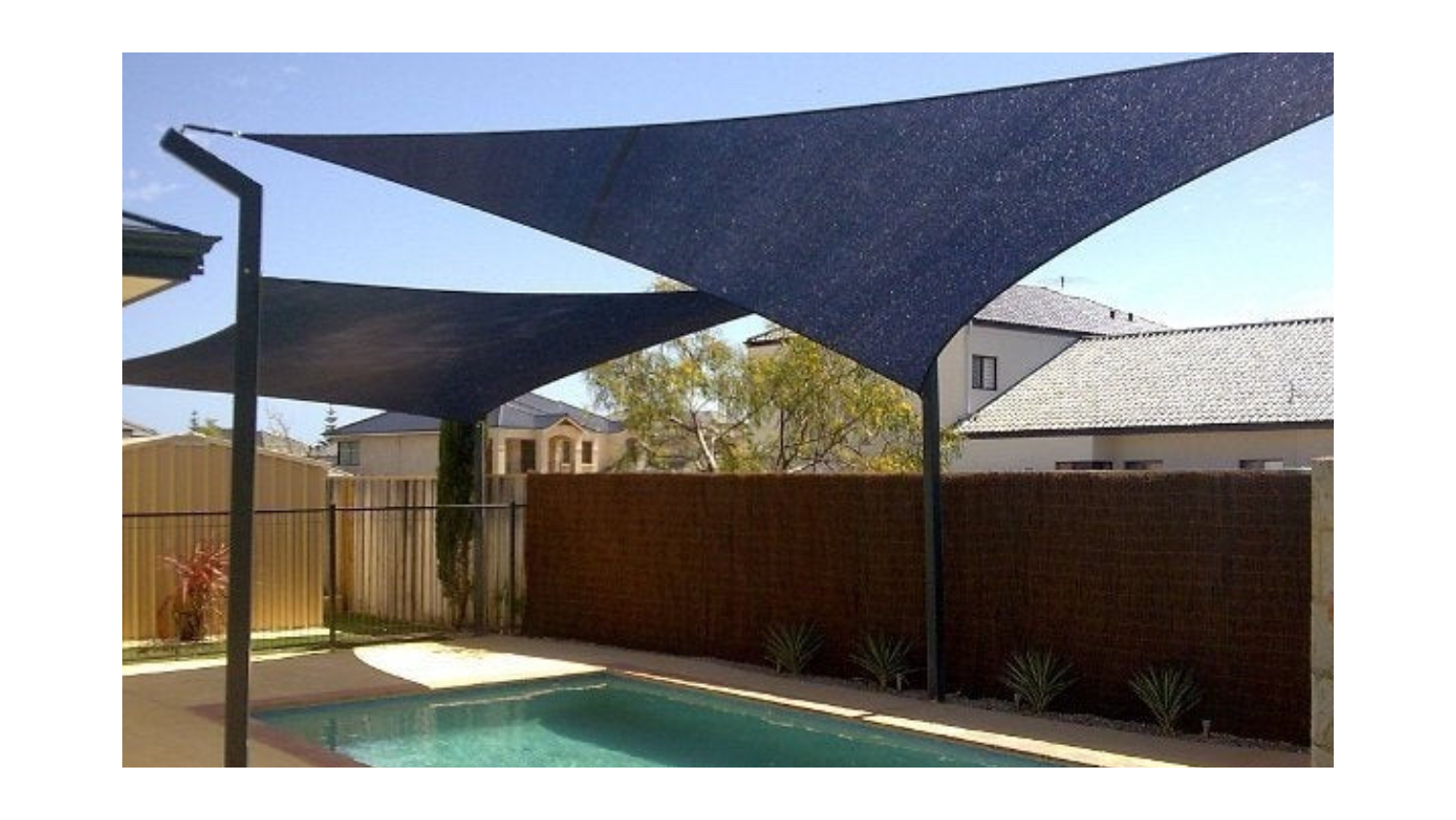 TSB Living Water Resistant Shade Sail 3 x 6m Black Harvey Norman New Zealand