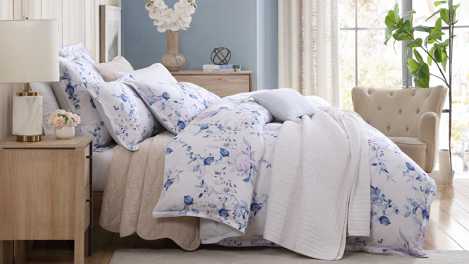 Millicent Chambray Duvet Cover Set by Private Collection