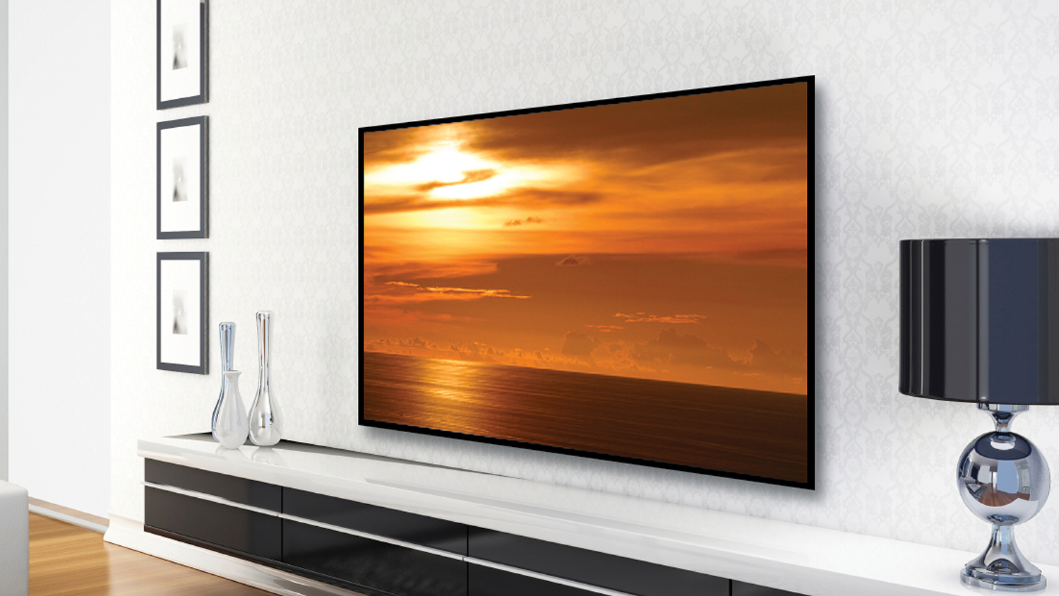 Standard AV Wall Mount for 40" to 75" TV - Flat to Wall Design - Black (SAVML1-B2)