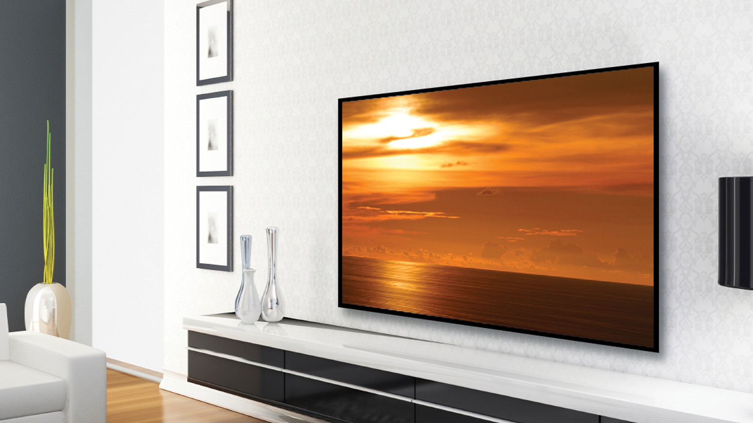 Standard AV Wall Mount for 10" to 40" TV - Flat to Wall Design - Black (SAVSL1-B2)