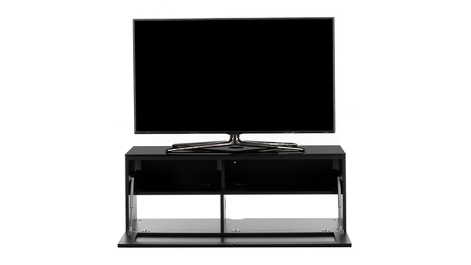 Sonorous 1.1m TV/AV Entertainment Centre Cabinet - Black (Studio Series/ST110IBLKBLKBS)