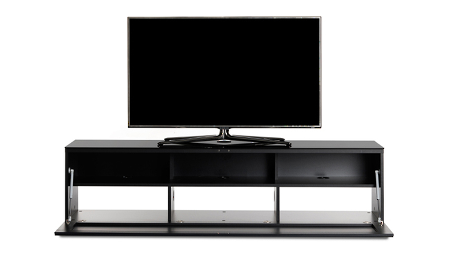 Sonorous 1.65m TV/AV Entertainment Centre Cabinet - Black Glass (Studio Series/ST260IBLKBLKBS)