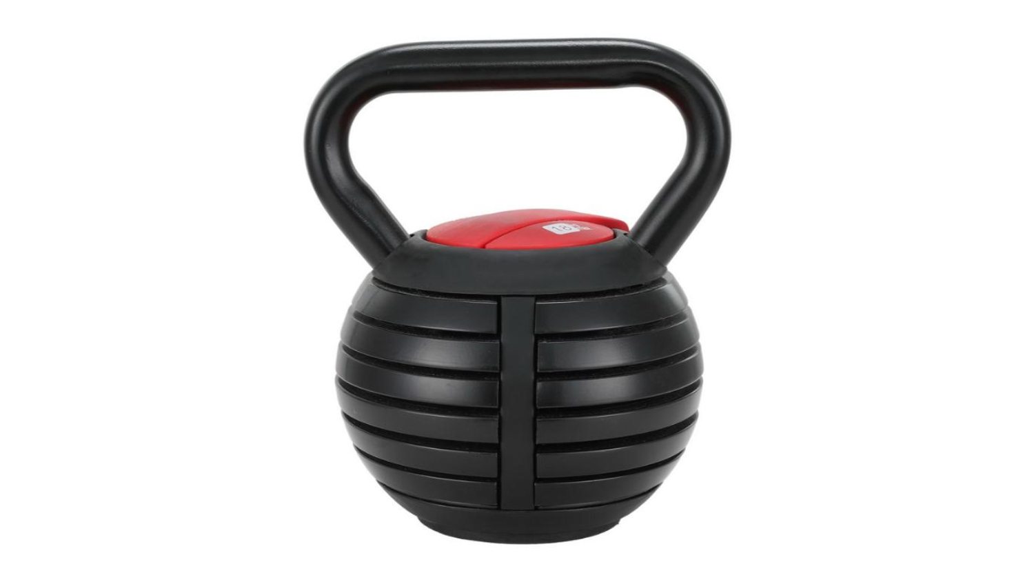 Everfit Adjustable Cast Iron Kettlebell with Neoprene Covering 18kgs - Black