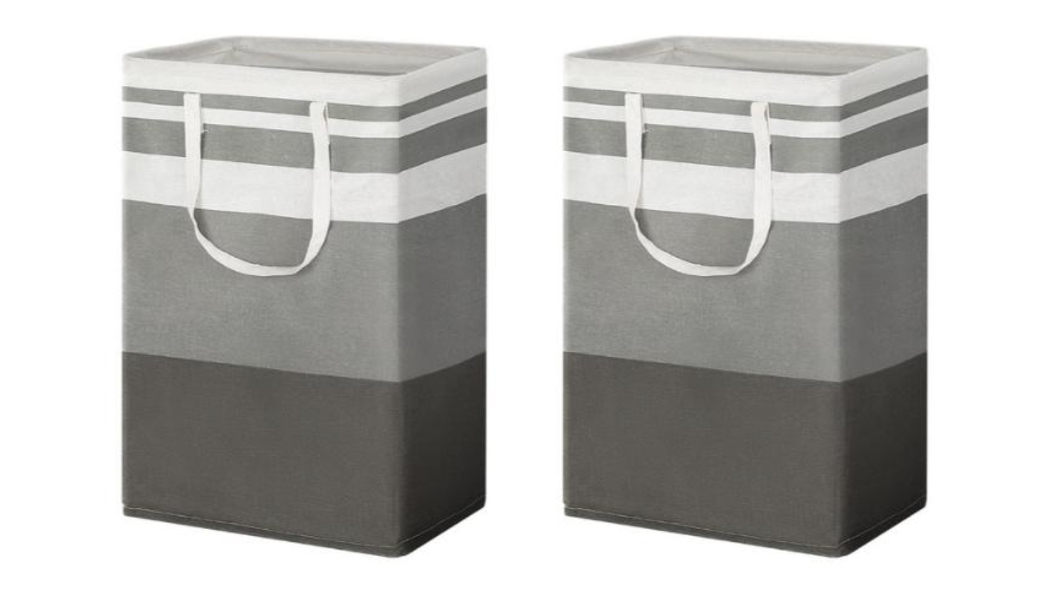 Artiss Rectanguar Laundry Hamper - Grey/White