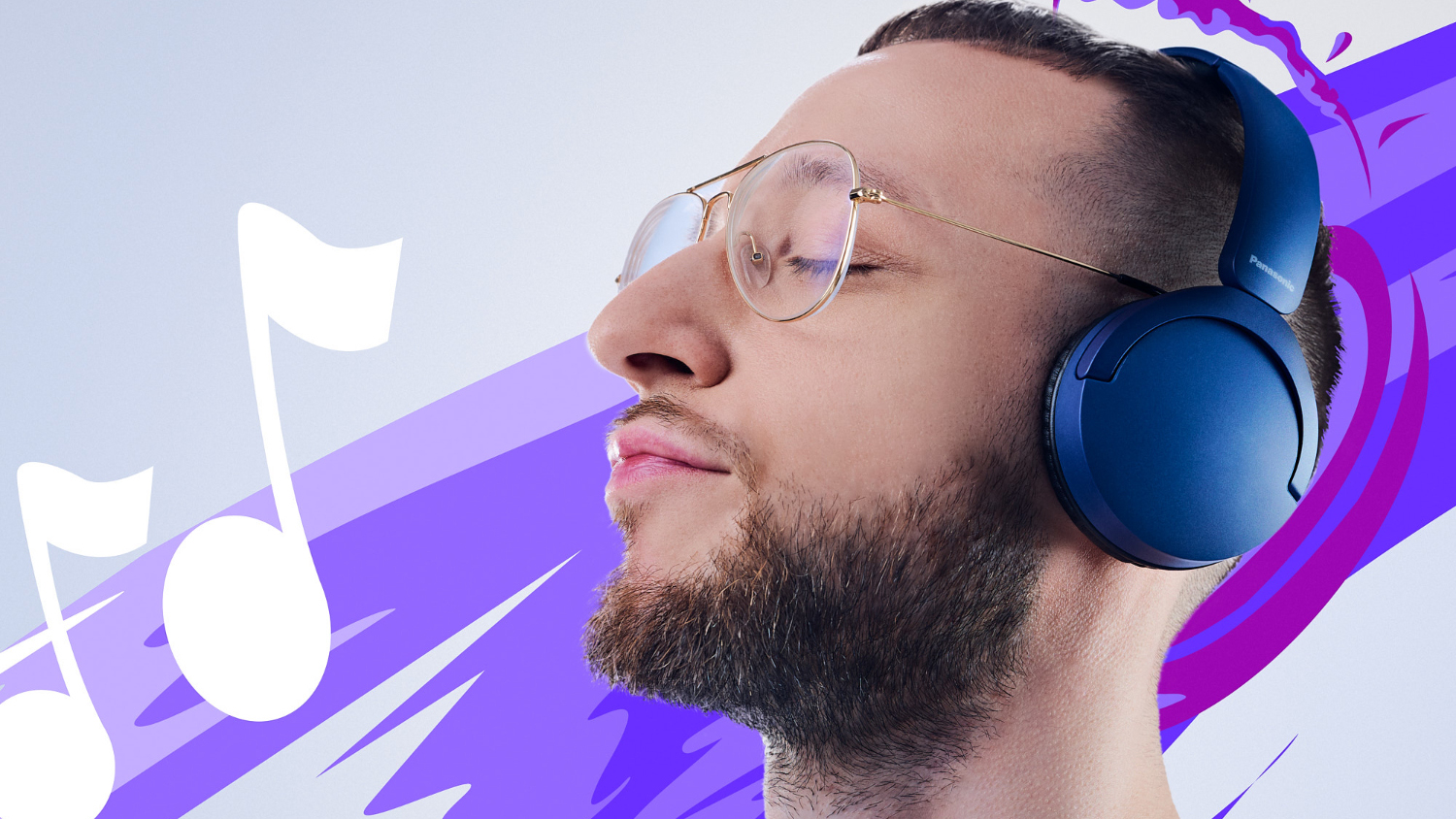 Panasonic RB-HF630BE Wireless Over-Ear Headphones - Blue