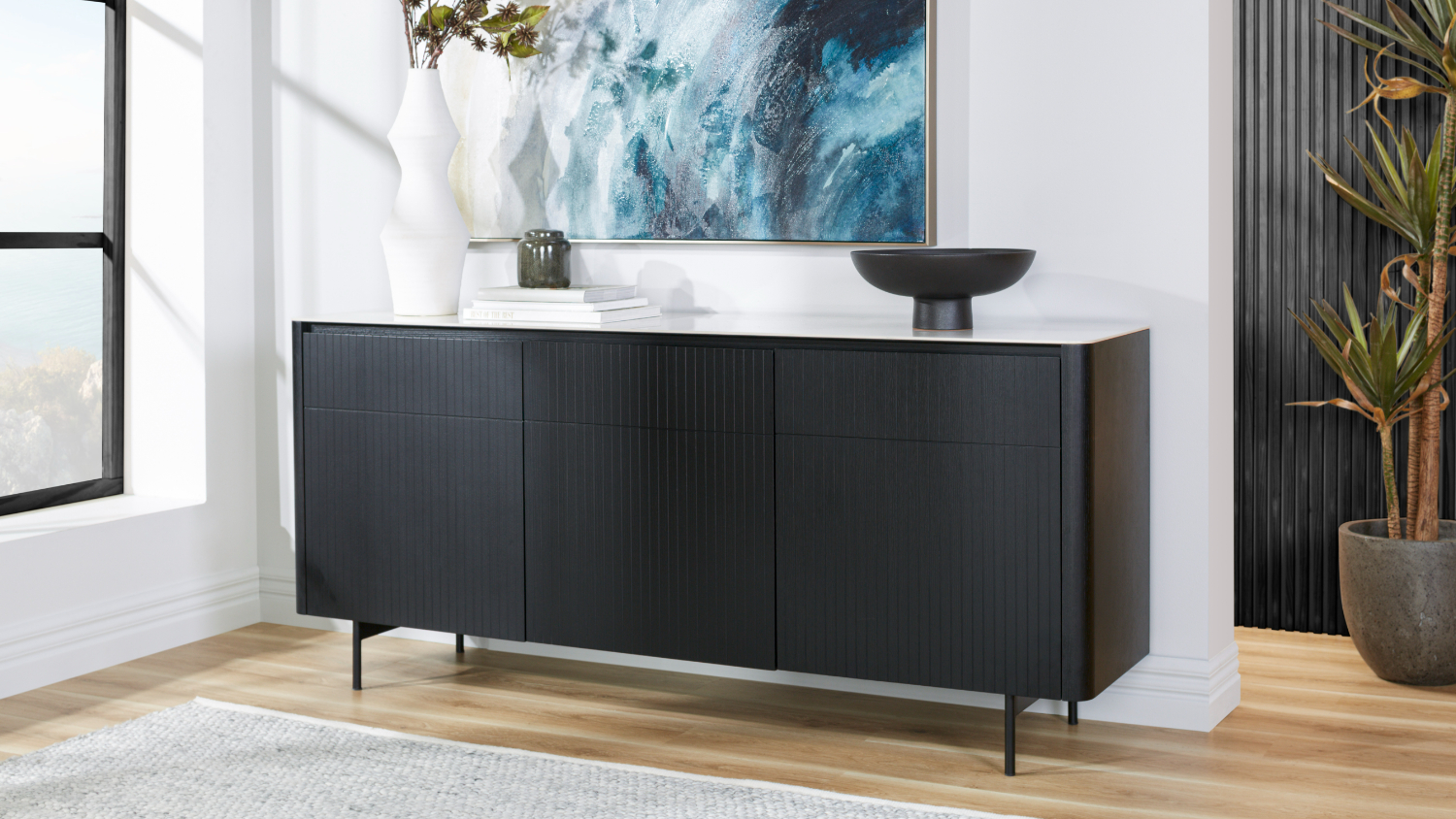 Safi 3 Door Buffet Table