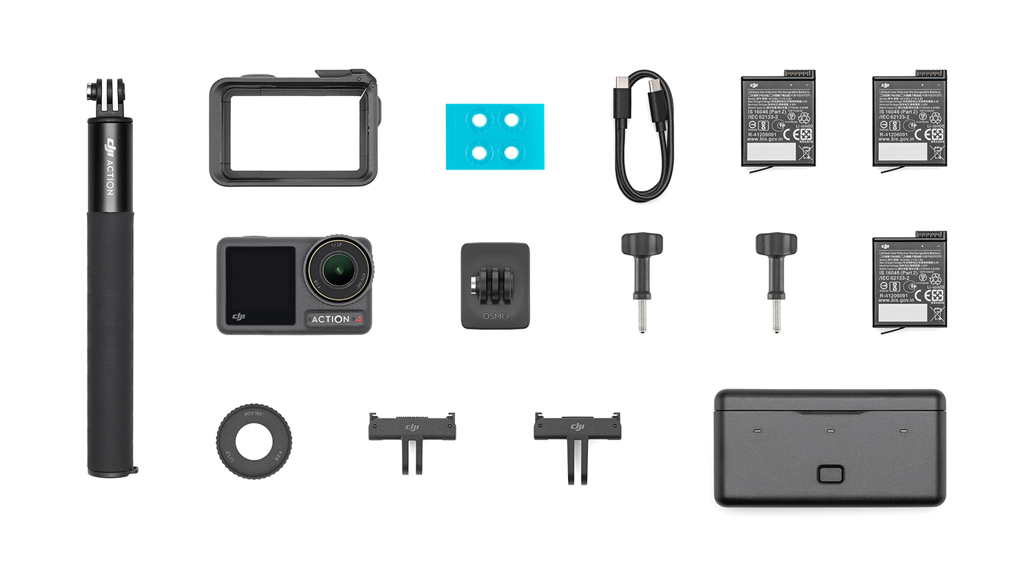 DJI Osmo Action 4 4K Action Camera - Black (Adventure Combo)