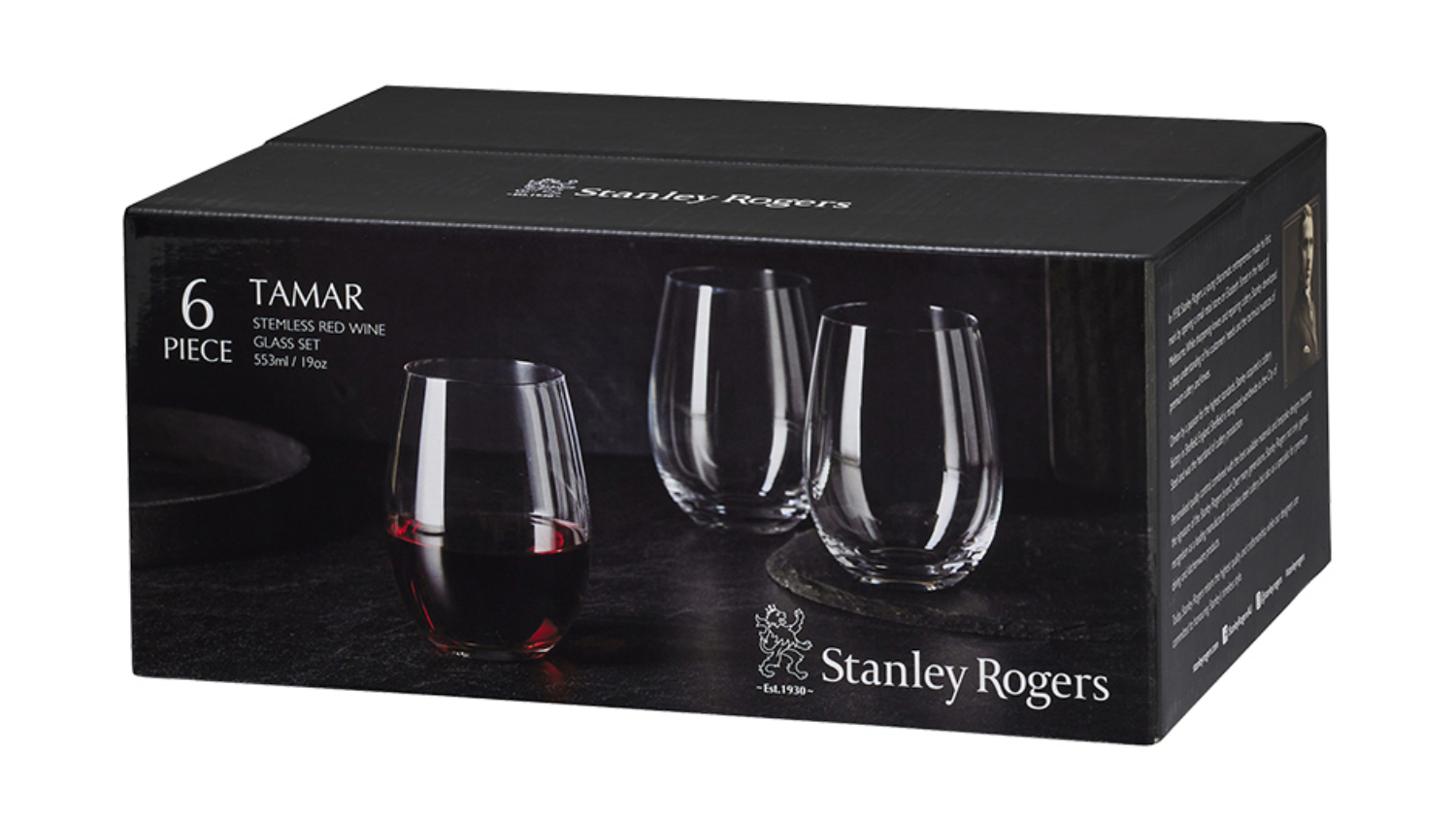 Stanley Rogers Tamar Stemless Glass 553ml 6pcs.