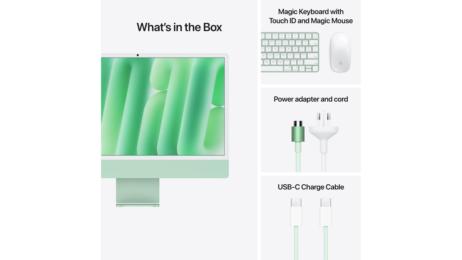 Apple iMac 24" M4 Chip 10-Core CPU & 10-Core GPU 24GB-RAM 512GB-SSD with Retina 4.5K Display - Green (2024)
