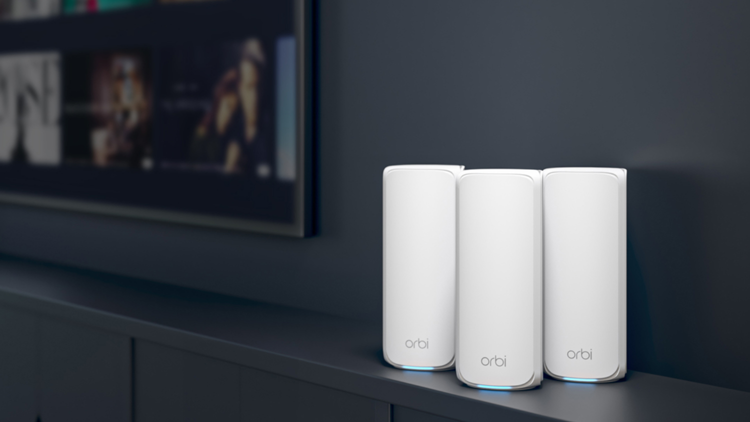 Netgear Orbi RBE773 BE11000 Tri-Band Mesh Wi-Fi 7 System - 3 Pack (White)