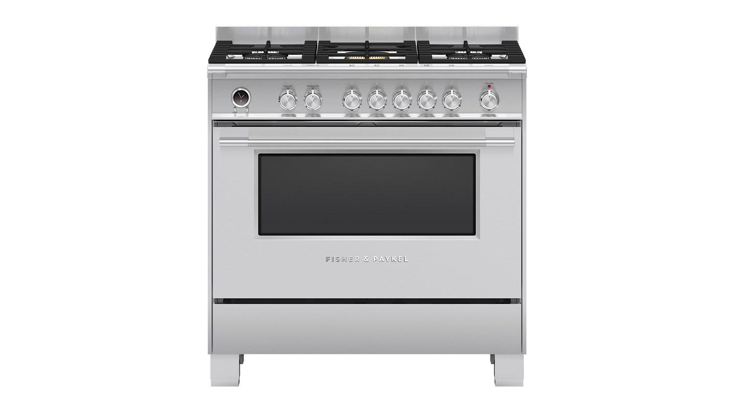 Fisher & Paykel 90cm Dual Fuel Freestanding Oven with Gas Cooktop - Stainless Steel (Series 9/OR90SCG6X1)